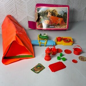 Mattel 1980 Barbie #2318-2320 Barbie Play Paks Campin' Out In Original Packaging